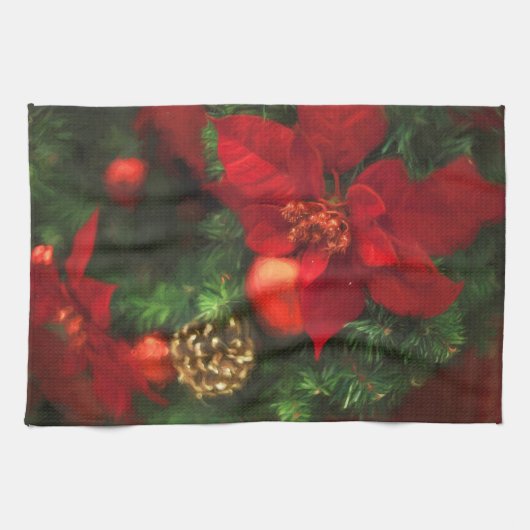 Poinsettia Beauty Kitchen Towel Theedoek (Horizontaal)