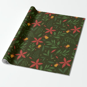 Poinsettia & Bell Elegance Cadeaupapier