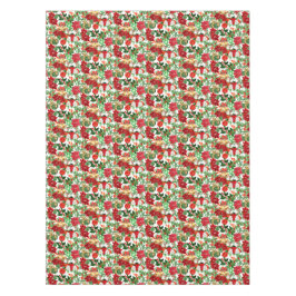 Poinsettia Bloemen Gouden klokken Kerstmis Tafelkleed