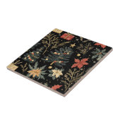 Poinsettia Bloemen Kerstpatroon (21) Tegeltje (Zijkant)