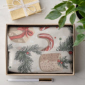 Poinsettia Bloemen Kerstpatroon (4) Tissuepapier (Geschenk)