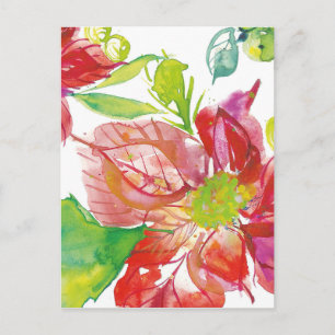 Poinsettia Bright Neon Briefkaart