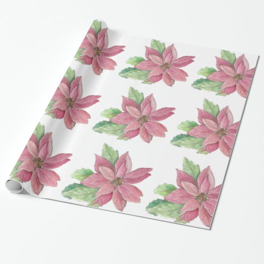 Poinsettia Cadeaupapier (Uitgerold)