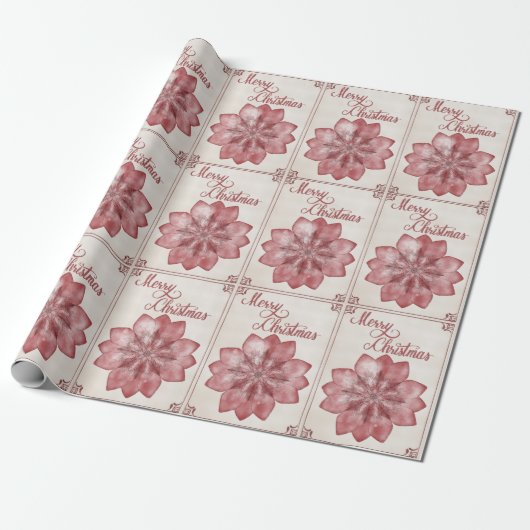 Poinsettia Cadeaupapier (Uitgerold)