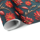  Poinsettia Cadeaupapier (Rol Hoek)
