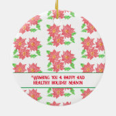 Poinsettia Ceramic Ornament (Achterkant)