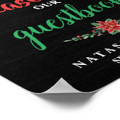 Poinsettia Chalkboard Noël Livre d'or Mariage (Coin)