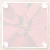 Poinsettia Christmas Flower Glazen Onderzetter (Achterkant)