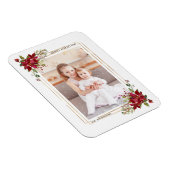Poinsettia Christmas Holiday Photo Magnet (Côté Droit)