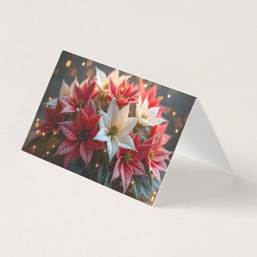 Poinsettia Christmas Kaart 1 (Voorkant)