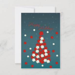 Poinsettia Christmas Tree briefkaart