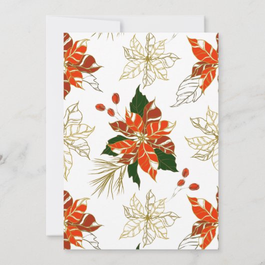 Poinsettia Citrus moderne Invitation de mariage hi (Dos)