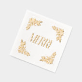Poinsettia Corners Merry Design Folie Servetten (Links)
