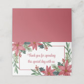 Poinsettia Dank Je Wel Rood Bloemstuk Kerst Bruilo (Buitenkant ongevouwen)