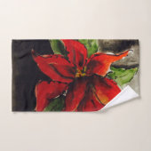 Poinsettia de Noël (Serviette à main)