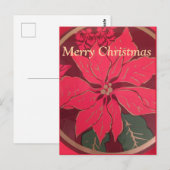 Poinsettia de Noël - Carte postale (Devant / Derrière)