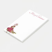 Poinsettia de Noël Post-It Notes (Incliné)