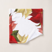 Poinsettia dessinée à la main (Gant de toilette)