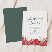 Poinsettia Elegant Kerstfeest Kaart