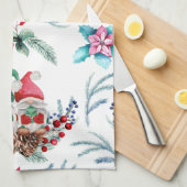 Poinsettia en Gnomen Theedoek (Quarter Fold)