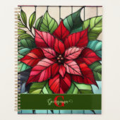 Poinsettia en verre de Fête personnalisée (Devant)