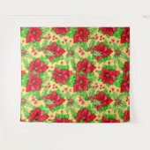 Poinsettia en waterverf van holbessen wandkleed (Voorkant (horizontaal))