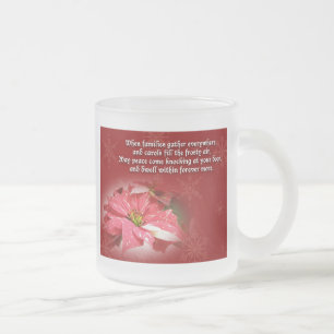 Poinsettia et Poem Christmas Mug