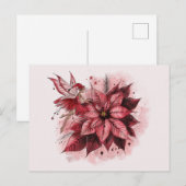 Poinsettia Fairy Briefkaart (Voorkant / Achterkant)