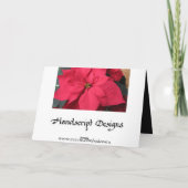 Poinsettia Feestdagen Kaart (Achterkant)