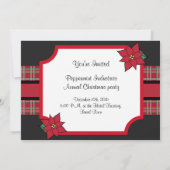 Poinsettia fêtes de Noël Invitations (Dos)