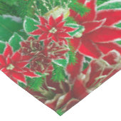 Poinsettia Fir Leaves Ribbons Floral Kerstmis | Tafelkleed (Gekanteld)