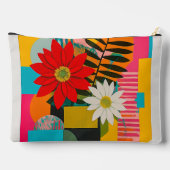 Poinsettia fleurs sac cosmétique (Verso)