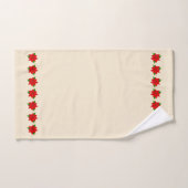 Poinsettia Fleurs sur Champagne Léger Beige (Serviette à main)