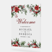 Poinsettia Floral Christmas Wedding Welcome (Angle)