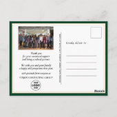 Poinsettia Floral Elegant Script Photo Business Briefkaart (Achterkant)