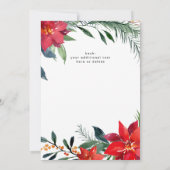 Poinsettia Floral Merry Kerstmis (Achterkant)