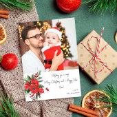 Poinsettia Floral Note Foto van Kerstmis of feestd