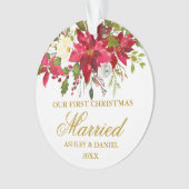 Poinsettia Floral Or Premier Noël Marié (devant)