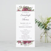 Poinsettia Floral Wedding | Scarlet Red Programma (Staand voorkant)