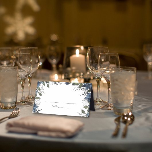 Poinsettia Florals Bruiloft | marineblauw