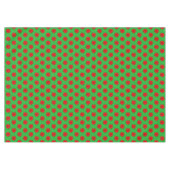 Poinsettia Flower Pattern on Green Tablecloth Tafelkleed (Voorkant (Horizontaal))