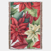 Poinsettia Flowers Deken (Voorkant Verticaal)