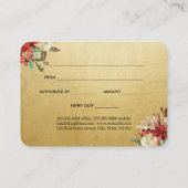 Poinsettia Flowers Faux Gold Foil Certificat cadea (Dos)
