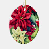 Poinsettia Flowers Keramisch Ornament (Rechts)