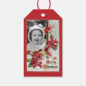  Poinsettia Foto Cadeaulabel (Voorkant)
