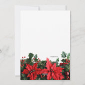 Poinsettia Foto Kerstkaart (Achterkant)