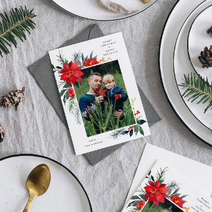 Poinsettia Frame V Foto Vakantiewenskaart