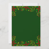 Poinsettia Garland Fête Invitation (Dos)