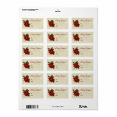 Poinsettia Gift Labels (Full Sheet)