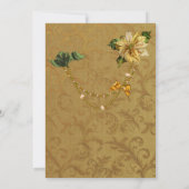 Poinsettia Gold Christmas Invitation (Dos)